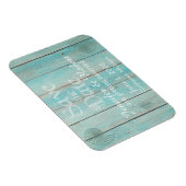 Blue Seashell op het houten strand Weddenschap Sav Magneet (Rechterzijde)