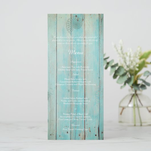 Blue Seashell op het menu Beach Weddenschap met ho (Staand voorkant)