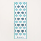  Blue Seashell Pattern Zen Yoga Namaste Yogamat (Voorkant)
