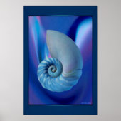 Blue Seashell Print (Voorkant)