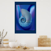Blue Seashell Print (Keuken)