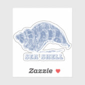 Blue Seashell Sticker (Vel)