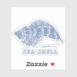 Blue Seashell Sticker