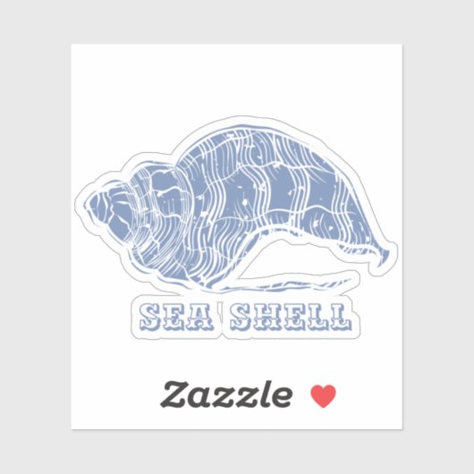 Blue Seashell Sticker (Vel)