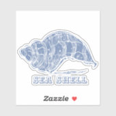 Blue Seashell Sticker (Vel)