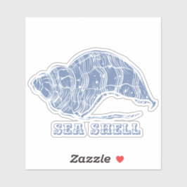 Blue Seashell Sticker