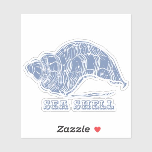 Blue Seashell Sticker (Vel)