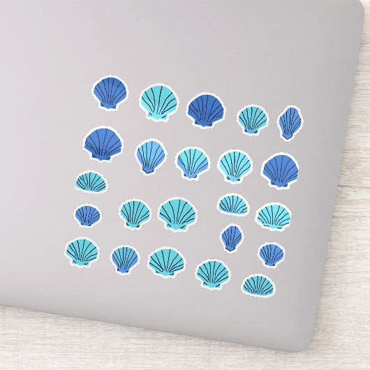 Blue Seashell Sticker (Detail)