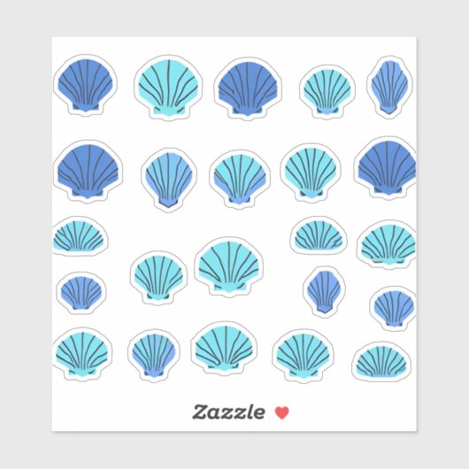 Blue Seashell Sticker (Vel)
