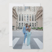 Blue Seashell Zee Ocean Nautical Coastal Wedding Kaart (Achterkant)