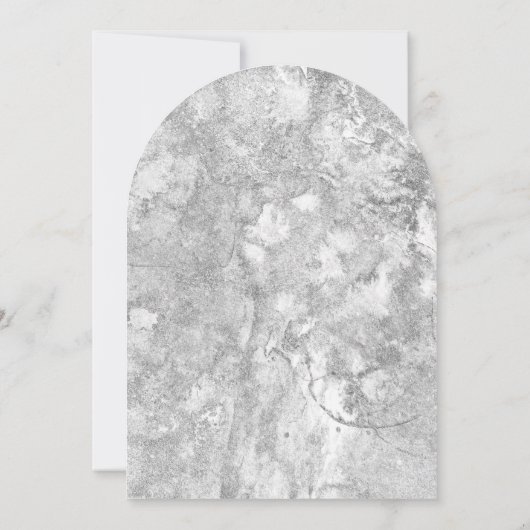 Blue Seashell Zilvergrijs Waterverf Strandbruiloft Kaart (Achterkant)