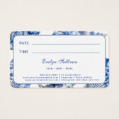 Blue Seashells Afspraakkaart Visitekaartje (Achterkant)