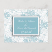 Blue Seashells Baby shower Advice en wenst Kaarten (Voorkant)