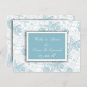 Blue Seashells Baby shower Advice en wenst Kaarten (Voorkant / Achterkant)