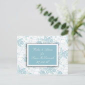 Blue Seashells Baby shower Advice en wenst Kaarten (Staand voorkant)