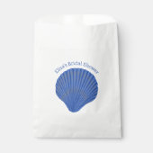 Blue Seashells CUSTOM Beach Vrijgezellenfeest Bedankzakje (Voorkant)