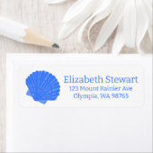 Blue Seashells CUSTOM Mailing Retouradres Etiket (Insitu)