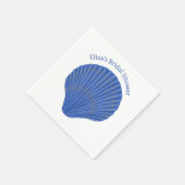 Blue Seashells CUSTOM Vrijgezellenfeest Party Servet (Hoek)