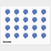 Blue Seashells CUSTOM Vrijgezellenfeest Ronde Sticker (Vel)