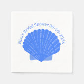 Blue Seashells Custom Vrijgezellenfeest Wedding Servet (Voorkant)