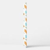 Blue Seashells Sea Snail Orange Flower Case-Mate iPhone Case (Achterkant / Rechts)
