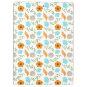 Blue Seashells Sea Snail Orange Flower Klembord (Achterkant)
