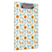Blue Seashells Sea Snail Orange Flower Klembord (Rechts)