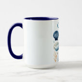 Blue Seashells Summer Mug | Custom Name Mok (Links)