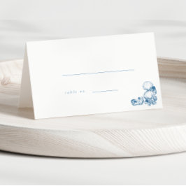 Blue  Seashells Wedding Escort Kaarten Plaatskaartje