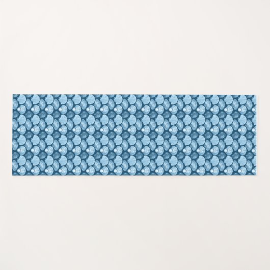 Blue Seashells Yoga Mat – voor sereniteit en comfo (Voorkant (horizontaal))