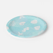  Blue Seaside Beach thema Papieren Bordje (Gekanteld)