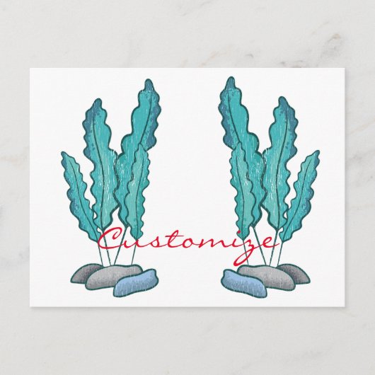 Blue Seaweed Algae Thunder_Cove Briefkaart (Voorkant)