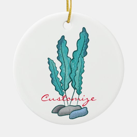 Blue Seaweed Algae Thunder_Cove Keramisch Ornament (Voorkant)