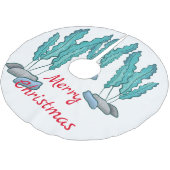 Blue Seaweed Algae Thunder_Cove Kerstboom Rok (Gekanteld)