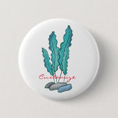 Blue Seaweed Algae Thunder_Cove Ronde Button 5,7 Cm (Voorkant)
