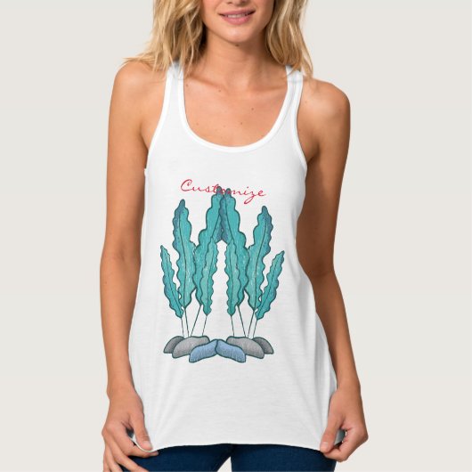 Blue Seaweed Algae Thunder_Cove Tanktop (Voorkant)