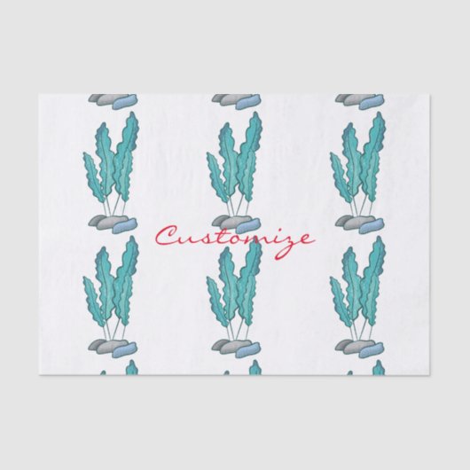 Blue Seaweed Algae Thunder_Cove Tissuepapier (Voorkant)