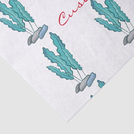 Blue Seaweed Algae Thunder_Cove Tissuepapier (Detail)