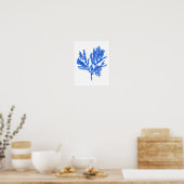 Blue Seaweed Print nr. 4 Coastal Botanical Print. (Keuken)