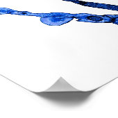 Blue Seaweed Print nr. 8 Coastal Botanical Print. (Hoek)