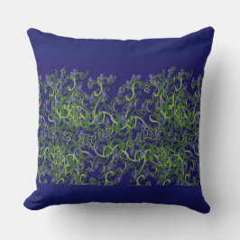 Blue Seaweed Throw Design Kussen