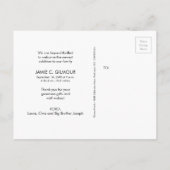 Blue Second baby Multi foto Dank je Aankondigingskaart (Achterkant)