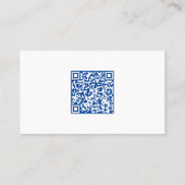 Blue Security Professional Custom Photo QR Code Visitekaartje (Achterkant)