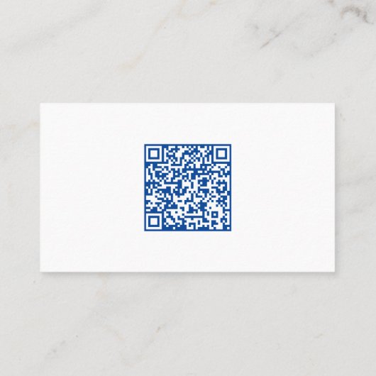 Blue Security Professional Custom Photo QR Code Visitekaartje (Achterkant)