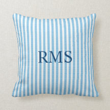 BLUE SEERSUCKER Stripe Patroon, optioneel Monogram
