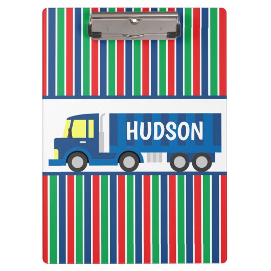 Blue Semi Truck - Aangepast klembord (Voorkant)