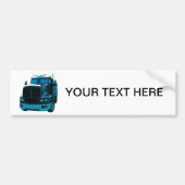 Blue Semi Truck Bumpersticker (Voorkant)