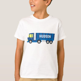 Blue Semi Truck Personalized T-shirt