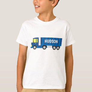 Blue Semi Truck Personalized T-shirt