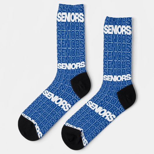 Blue Seniors Seniors Seniors Socks Sokken (Links)